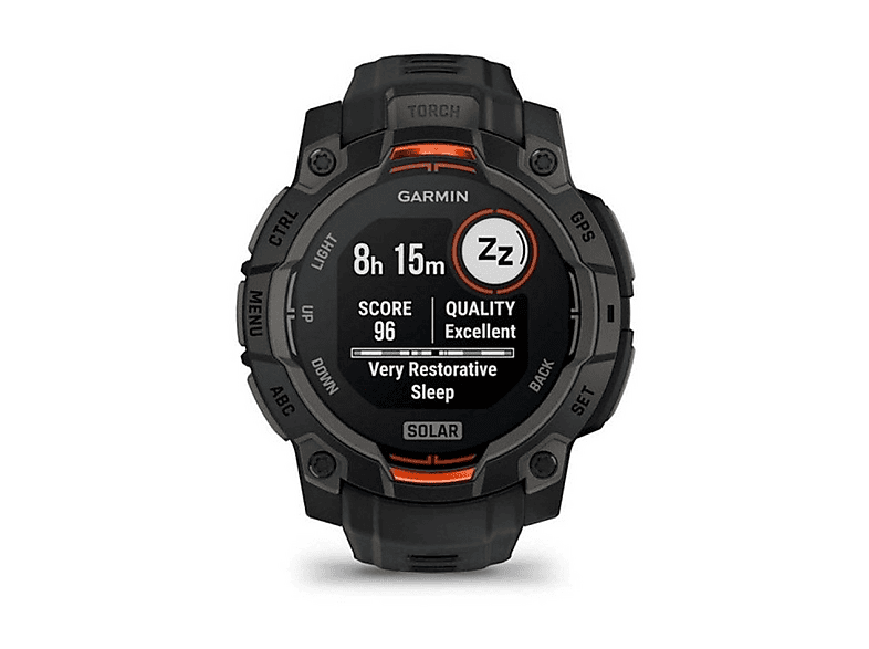 Smartwatch - Garmin Instinct 3 Solar, Fibre Reinforced Plastic (FRP), Negro