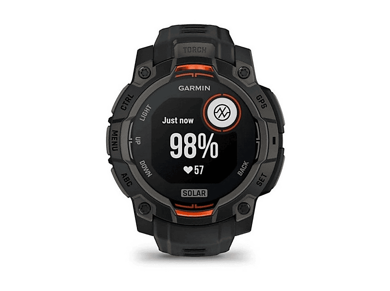 Smartwatch - Garmin Instinct 3 Solar, Fibre Reinforced Plastic (FRP), Negro