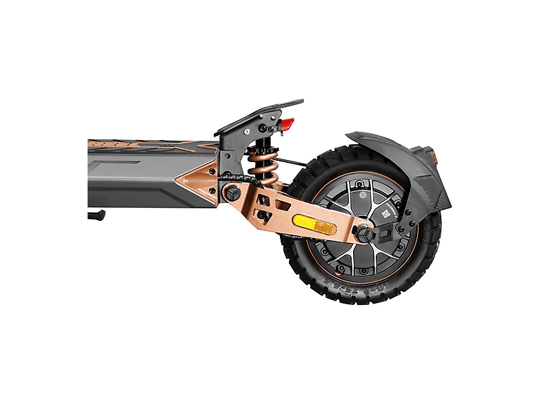 Patinete eléctrico - Zwheel ZWolf Plus, Pot. máx. 2000 W, Carga máx. 120 kg, 70 km autonomía, 20000 mAh, Combinación gris/bronze
