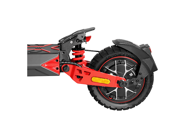 Patinete eléctrico - Zwheel ZWolf, Pot. máx. 1000 W, Carga máx. 120 kg, 50 km autonomía, 15000 mAh, Combinación gris/rojo