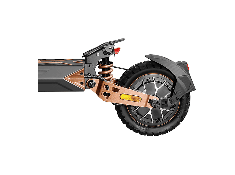 Patinete eléctrico - Zwheel ZWolf DUO, Pot. máx. 2000 W, Carga máx. 120 kg, 70 km autonomía, 20000 mAh, Combinación gris/bronze