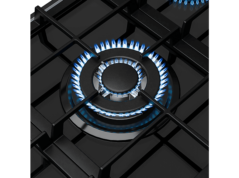 Placa de gas - Klarstein Verosteel, 5 zonas, 87,40 cm, Plata