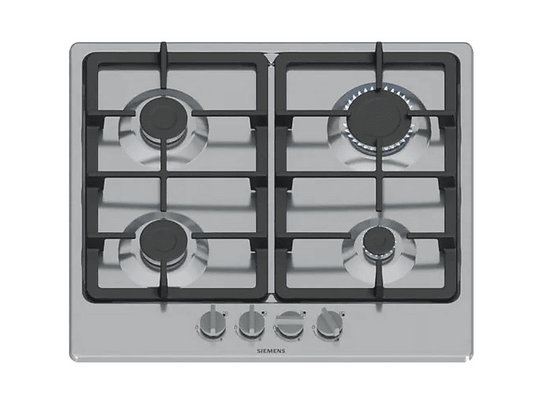 Placa de gas - Siemens EG6B5PK90, 4 zone(s) zonas, 582 mm, Negro, Acero inoxidable