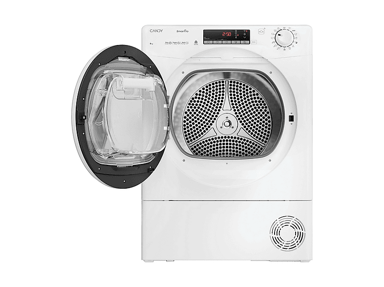 Secadora bomba de calor - Candy 31103020, Eléctrico, 8 kg, 16 programas, Blanco