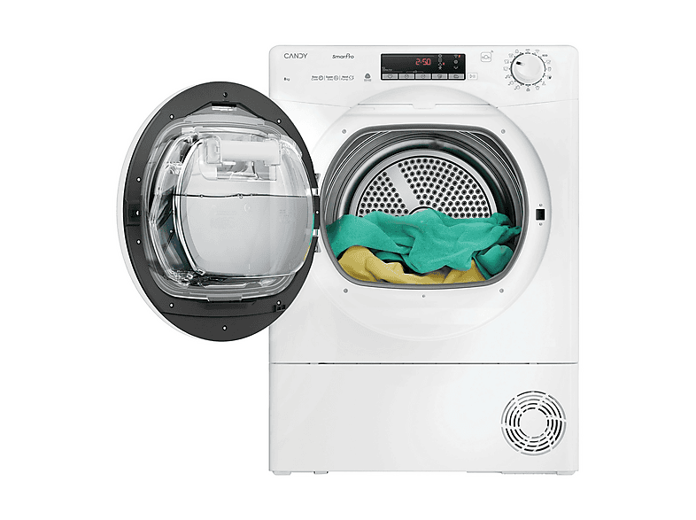 Secadora bomba de calor - Candy 31103020, Eléctrico, 8 kg, 16 programas, Blanco