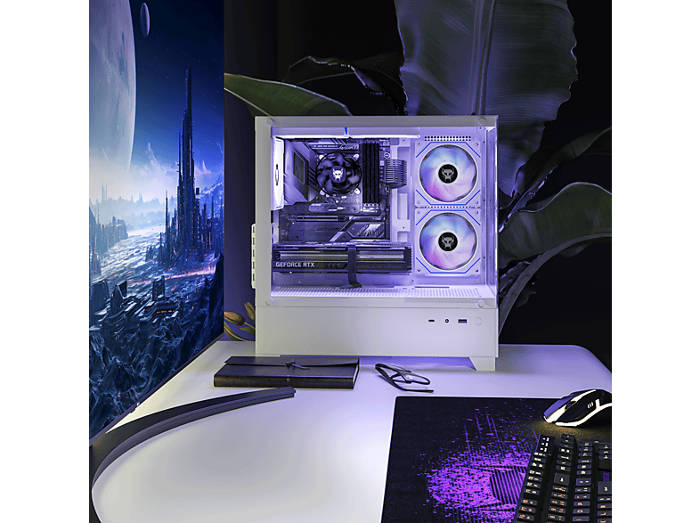 PC Gaming - Beastcom Q5 | Pro Gaming, AMD Ryzen™ 7 5700X, 16 GB RAM, 1 TB SSD, GeForce RTX™ 5060, Windows 11 Home, Blanco