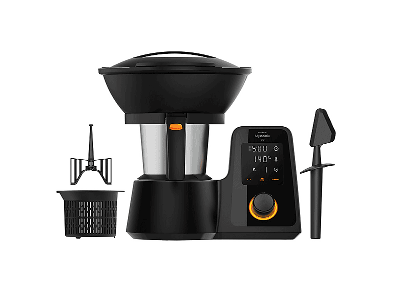 Robot de cocina - Taurus MYCOOK GO, 1600 W, 4,5 l, Negro