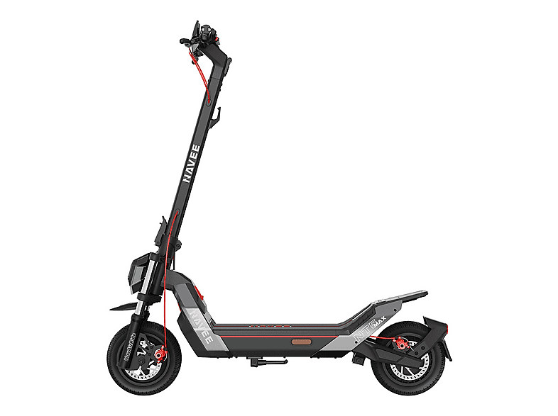 Patinete eléctrico - Navee NT5 Max, Tipo 2 / VPM, Potencia Nominal 700 W, Hasta 150 kg, Autonomía 85 km, 25 km/h, Negro/Plateado