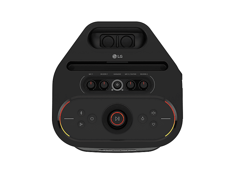 Altavoz de gran potencia - LG XBOOM Stage 501 AI, 220 W, Batería 25h Autonomía, Bluetooth, Luces LED, Efectos DJ, Karaoke, Efectos de Voz, IPX4, Negro