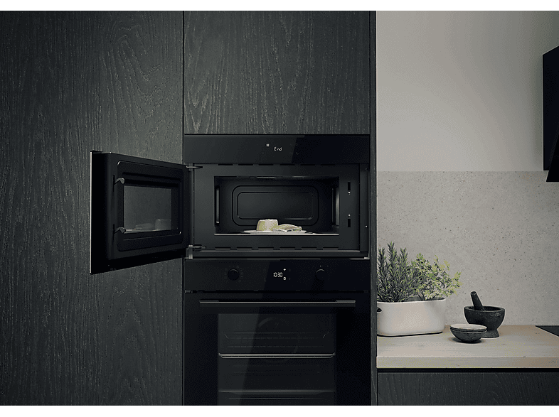 Microondas integrable - Haier H38SIDBF7XS, 1300 W, 7 potencia, 24 l, Negro