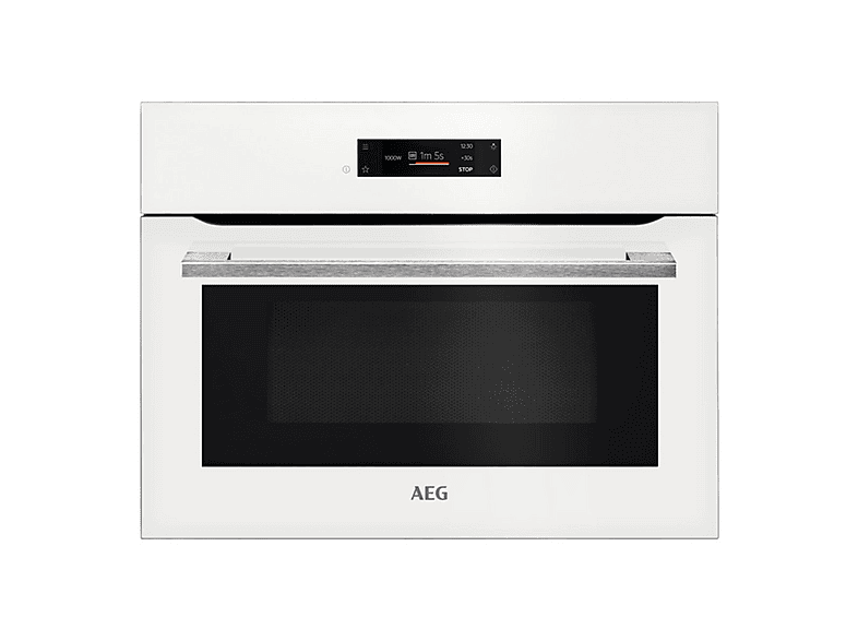 Microondas Grill Compacto - AEG KMK721880W 45 cm, Microondas 1000W, Grill 1900W, Control táctil, Blanco