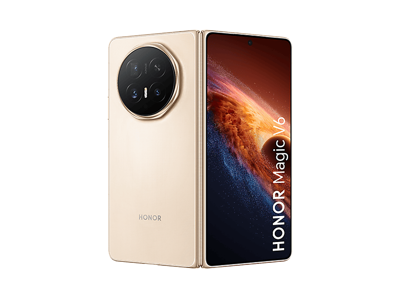 Móvil - Honor MAGIC V6, Oro, 512 GB, 16 GB RAM, 6.52 " AMOLED, Qualcomm® Snapdragon® 8 Elite Gen 5 Mobile Platform (3nm), 6660 mAh, Plegable