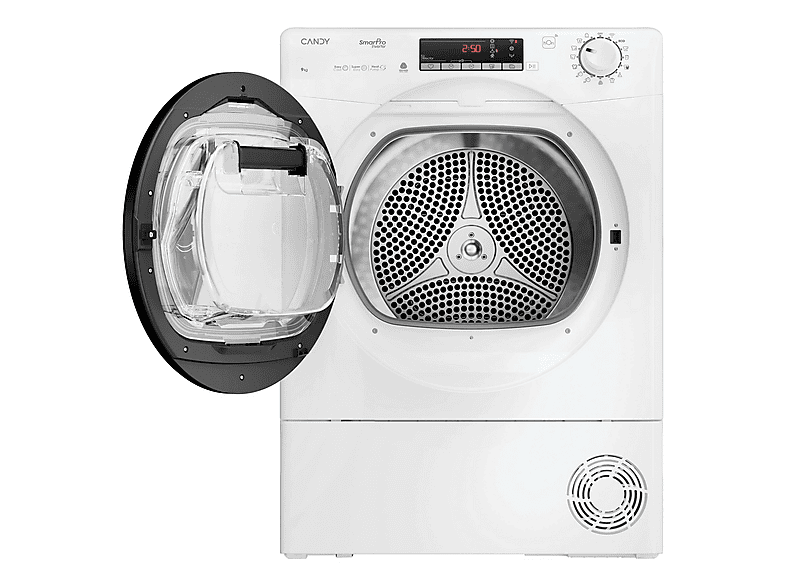 Secadora bomba de calor - Candy CRO EH9N4TBE-S, 9 kg, 15 programas, Blanco