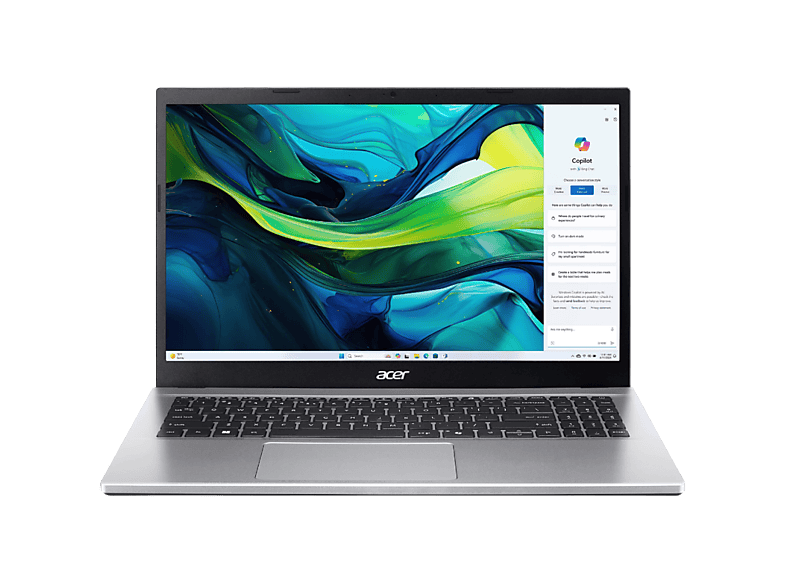 Portátil - Acer Aspire Go 15 AG15-42P, 15,6 " Full-HD, AMD Ryzen 5 7430U, 8 GB RAM, 512 GB SSD, Radeon™ Onboard Graphics, Windows 11 Home, Plata