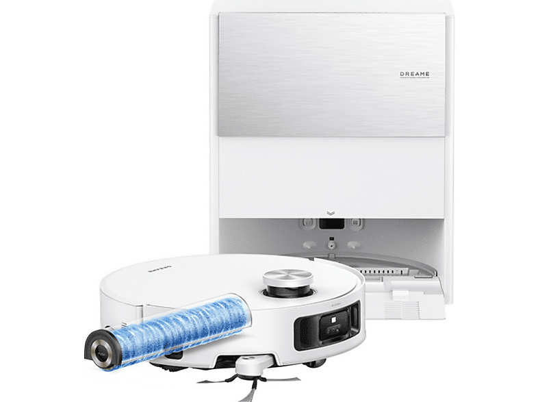Robot aspirador - Dreame Aqua 10 Roller White, 600 W, Potencia de succión 30 kPa, Depósito 3,2 l, Autonomía 196 min, Blanco