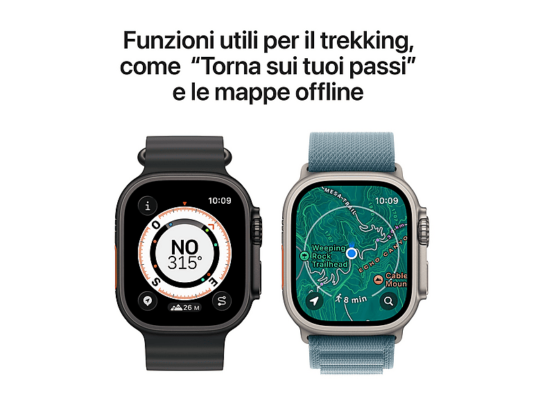 Apple Watch - Apple APPLE WATCH ULTRA3 49 NT TI AB OB-YPT, Talla única, Titanio, Azul