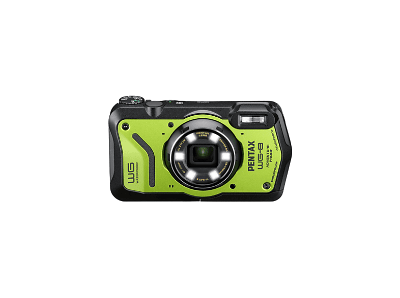 Cámara digital - Pentax Compact Waterproof WG-8 Verde, 20 megapixel, Black