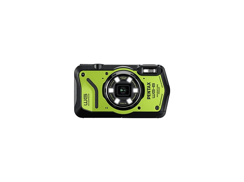 Cámara digital - Pentax Compact Waterproof WG-8 Verde, 20 megapixel, Black