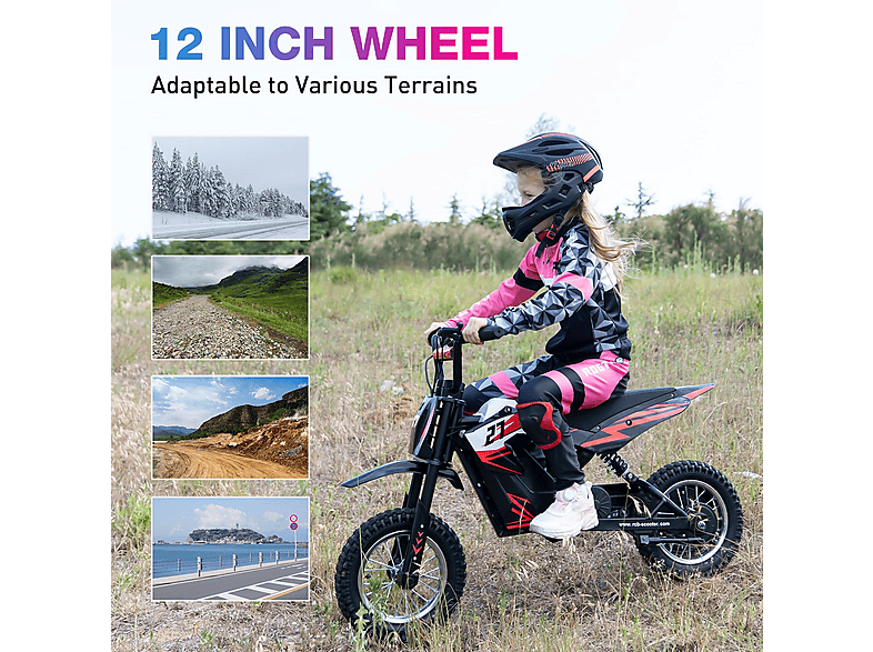 Moto eléctrica infantil - Rcb R9X Moto Eléctrica Infantil 12", Motocicleta Off-Road para Niños de 3 a 12 Años (ref. 167758187)
