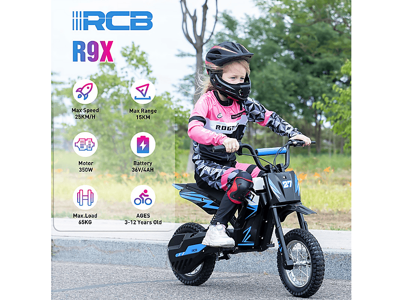 Moto eléctrica infantil - Rcb R9X Moto Eléctrica Infantil 12", Motocicleta Off-Road para Niños de 3 a 12 Años (ref. 167758208)