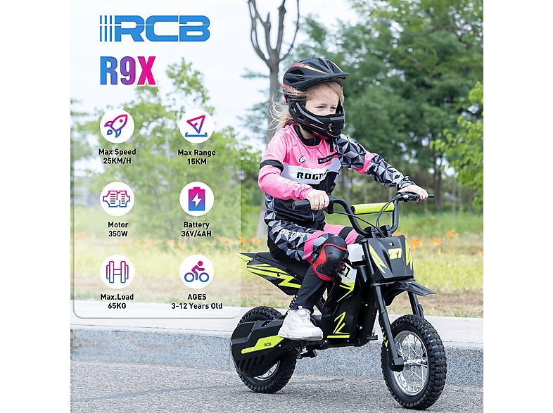 Moto eléctrica infantil - Rcb R9X Moto Eléctrica Infantil 12", Motocicleta Off-Road para Niños de 3 a 12 Años (ref. 167758227)