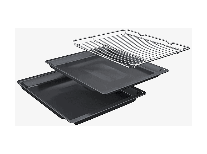 Horno eléctrico - Bosch Series 8 HBG7341W1, Integrable, Hidrolítica, 71 l, 594 mm, Blanco