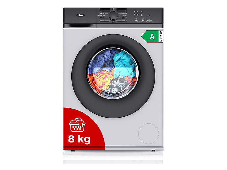Lavadora carga frontal - Nilson NL6200AI, 6 kg, 11 programas, Blanco
