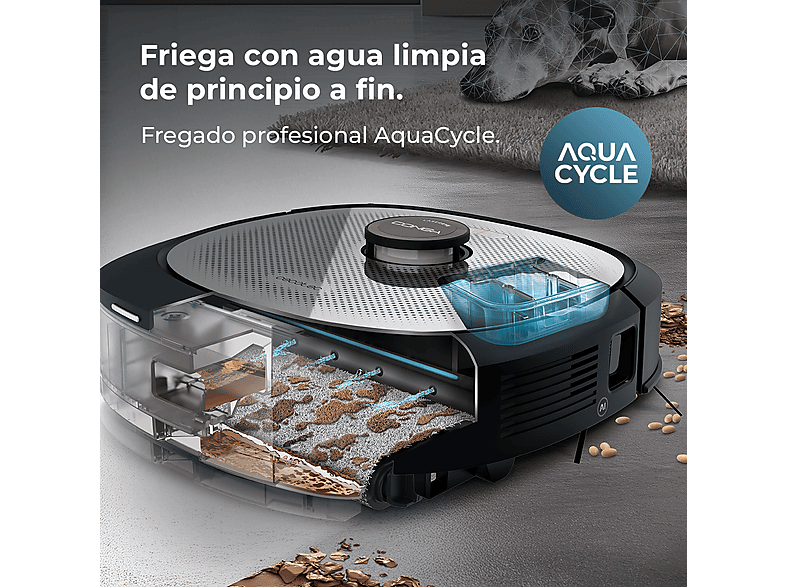 Robot aspirador - Cecotec Conga Z100, 100 W, Potencia de succión 20000 Pa, Depósito 3 ml, Autonomía 120 min, Negro