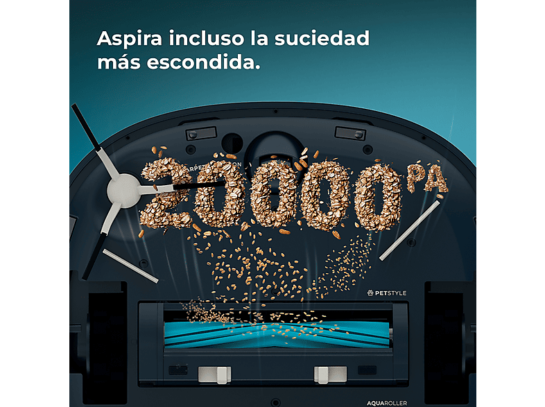Robot aspirador - Cecotec Conga Z100, 100 W, Potencia de succión 20000 Pa, Depósito 3 ml, Autonomía 120 min, Negro
