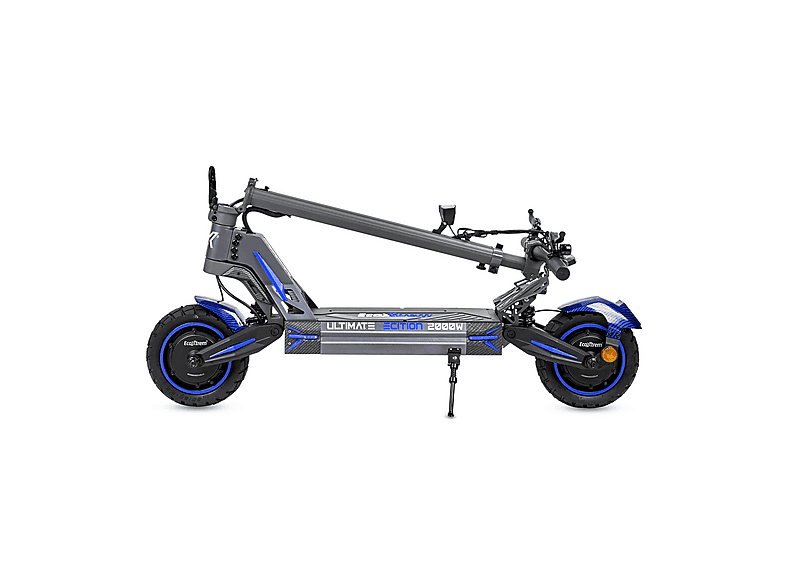 Patinete eléctrico - Ecoxtrem M41 TANK DUAL, Carga máx. 120 kg, 60 km autonomía, 20000 mAh, Azul Marino
