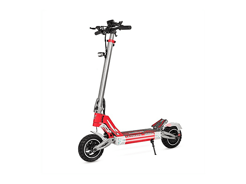 Patinete eléctrico - Ecoxtrem M41 TANK, Carga máx. 120 kg, 50 km autonomía, 16000 mAh, Rojo Sangre