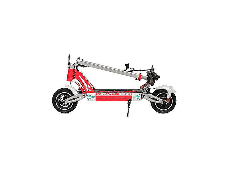 Patinete eléctrico - Ecoxtrem M41 TANK, Carga máx. 120 kg, 50 km autonomía, 16000 mAh, Rojo Sangre