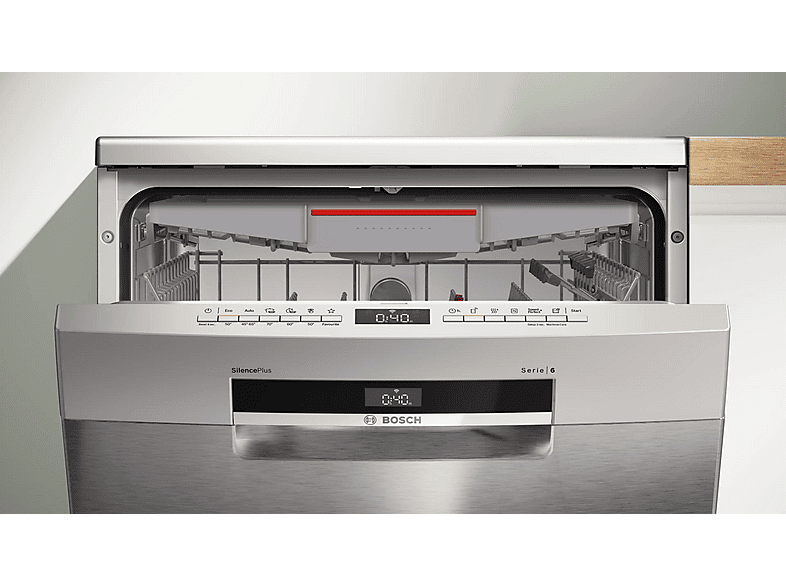 Lavavajillas libre instalación 60 cm - Bosch SMS6ECI15E, 14 servicios, 6 programas, 60 cm, Acero inoxidable
