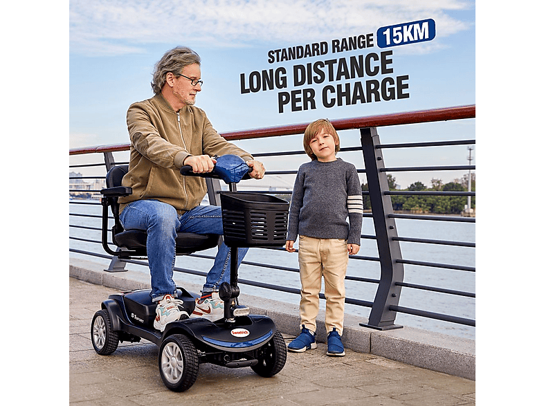 scooter plegable - Sweetrich S1 SPORT, 27 kg, azul