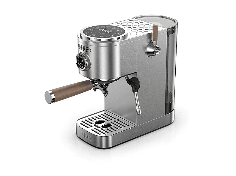 Cafetera espresso manual - Hibrew H13, 20 bar, 2100 W, plata
