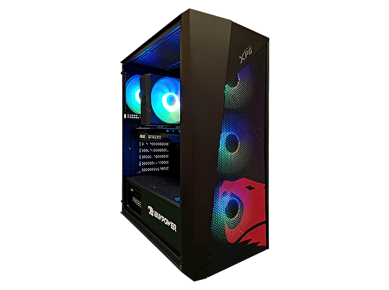 PC Gaming - Ibuypower Fighter Warship Plus, AMD Ryzen 7 5700X, 32 GB RAM, 1 TB SSD, Radeon™ RX 9060 XT, Windows 11 Pro, Negro