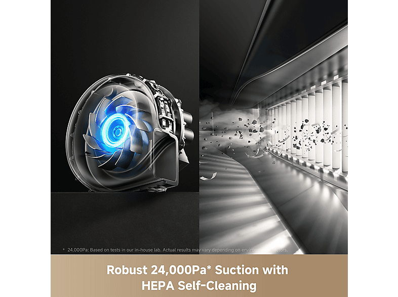 Robot aspirador - Mova V50 Ultra Complete, 700 W, Potencia de succión 24 kPa, Depósito 0,3 l, Autonomía 210 min, Negro