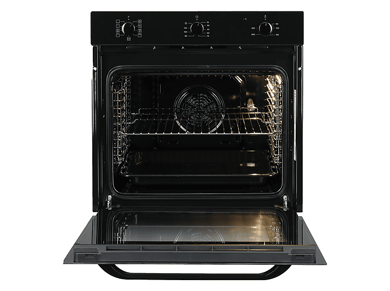 Horno convencional - Jocel JFE019165, Integrable, 70 l, 60 cm, Negro