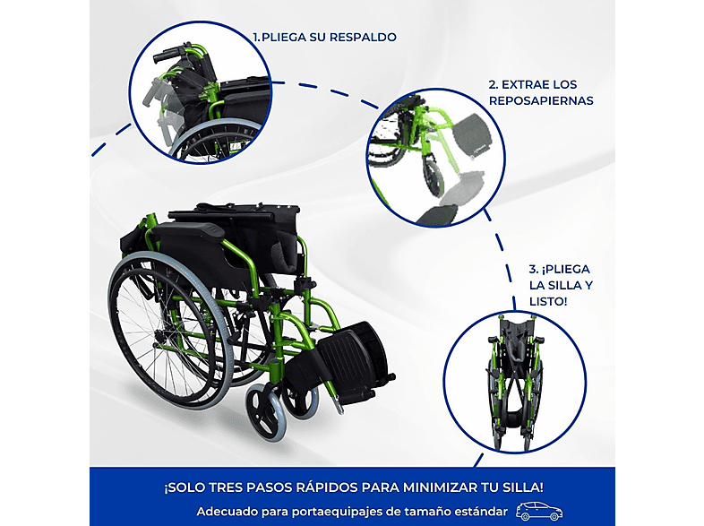 Silla de ruedas - Mobiclinic Bolonia, Verde