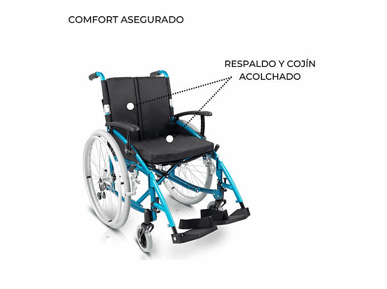 Silla de ruedas - Mobiclinic Venecia, Turquesa