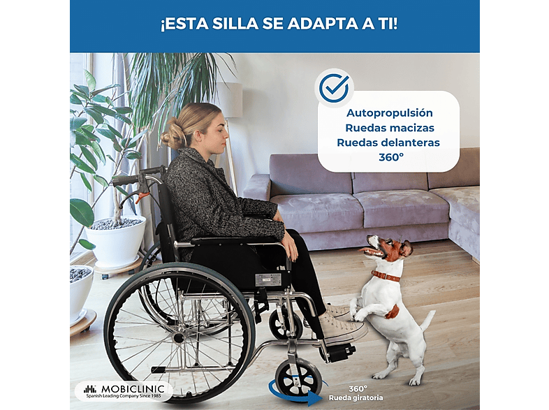 Silla de ruedas - Mobiclinic Palacio, Gris