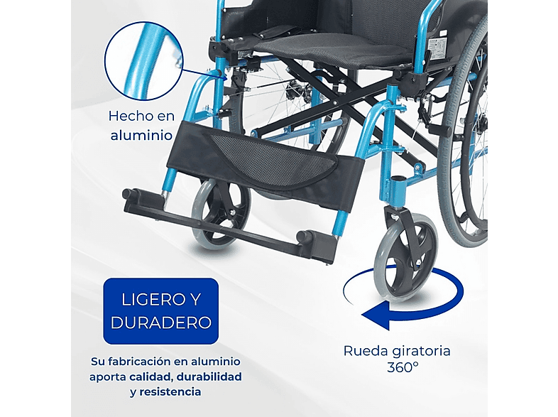 Silla de ruedas - Mobiclinic Bolonia, Azul