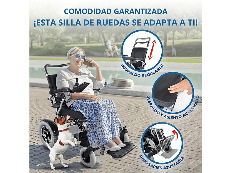 Silla de ruedas eléctrica - Mobiclinic Troya plus ultra, Negro