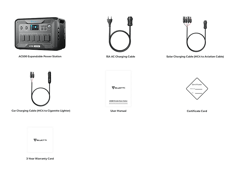 Estación de energía - Bluetti KIT AC500+B500K, 5120Wh 5000W