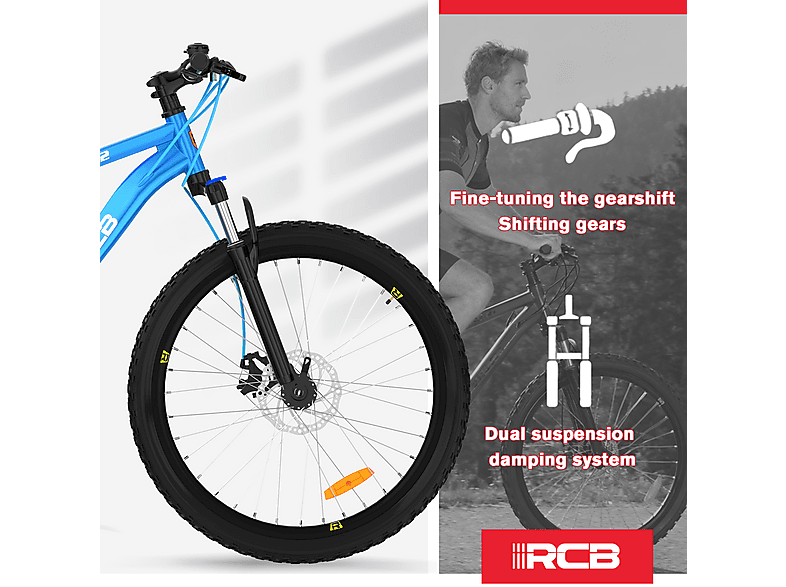 Bicicleta de Montaña - Rcb GK2, Titanio, Azul