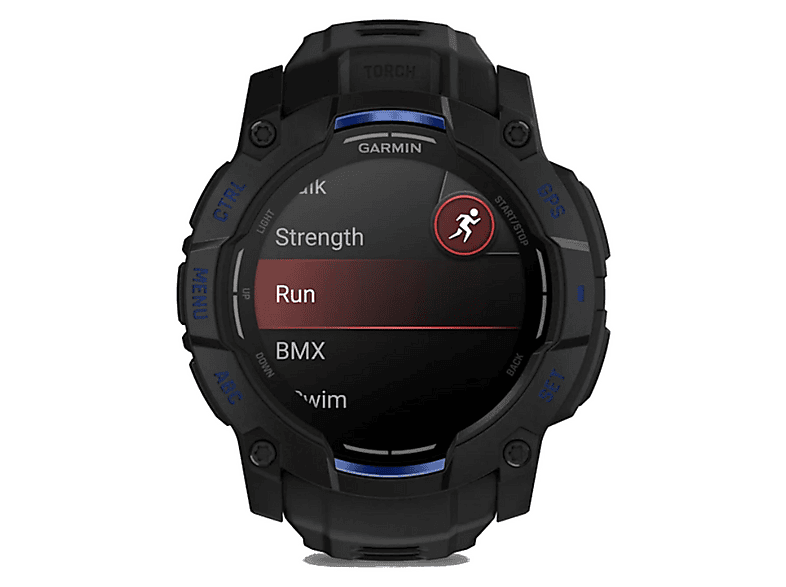 Smartwatch - Garmin Instinct 3, Aluminio, Polímero reforzado con fibra de vidrio (GFRP, Glass Fiber Reinforced Polymer), Negro