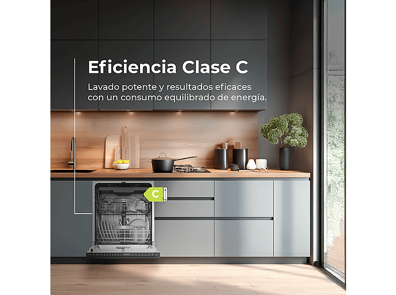 Lavavajillas integrable 60 cm - Evvo Di.3, 8 programas, 600 mm, Inox