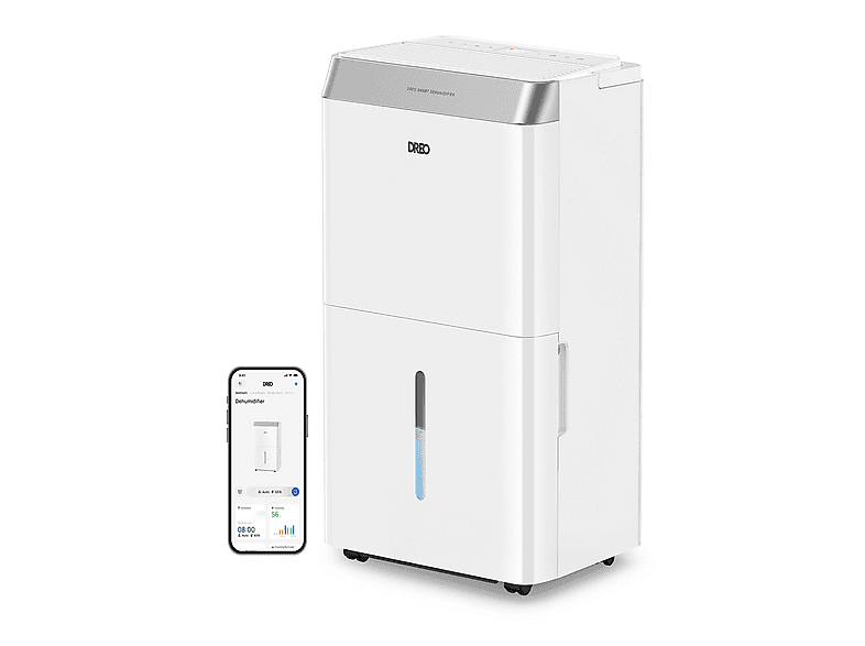 Deshumidificador - Dreo HDH002S, 20 l, 45 m², Blanco
