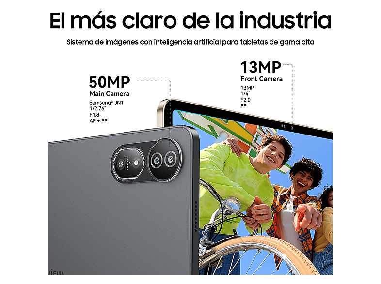 Tablet - Blackview MEGA 12, 256 GB, Gris, 12,2 " Full-HD+, 12 GB RAM, MT6886（Dimensity 7200）, Tablet Android