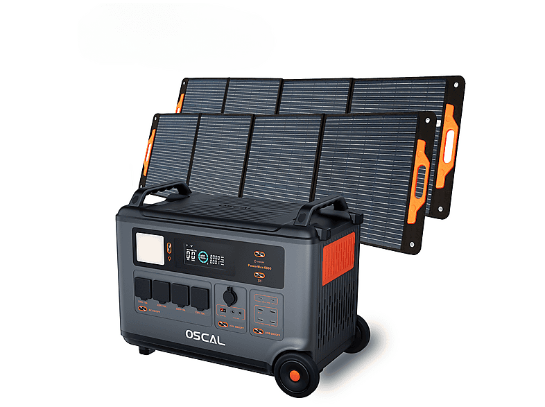 Estación de energía - Oscal PowerMax 6000 con 2 Panel Solar de 200W